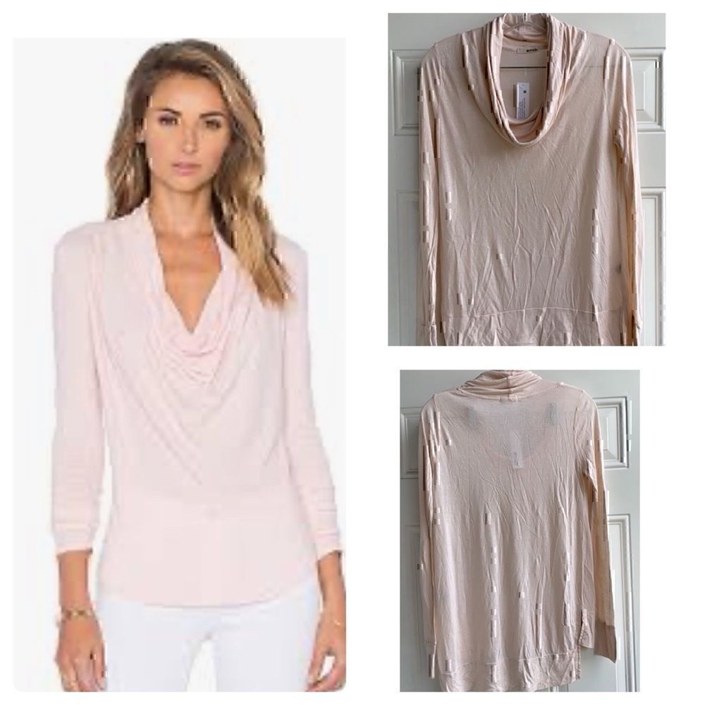 NWT La Made  micro modal Mia Cowl Neck Long Sleeve Oversized Tunic XS